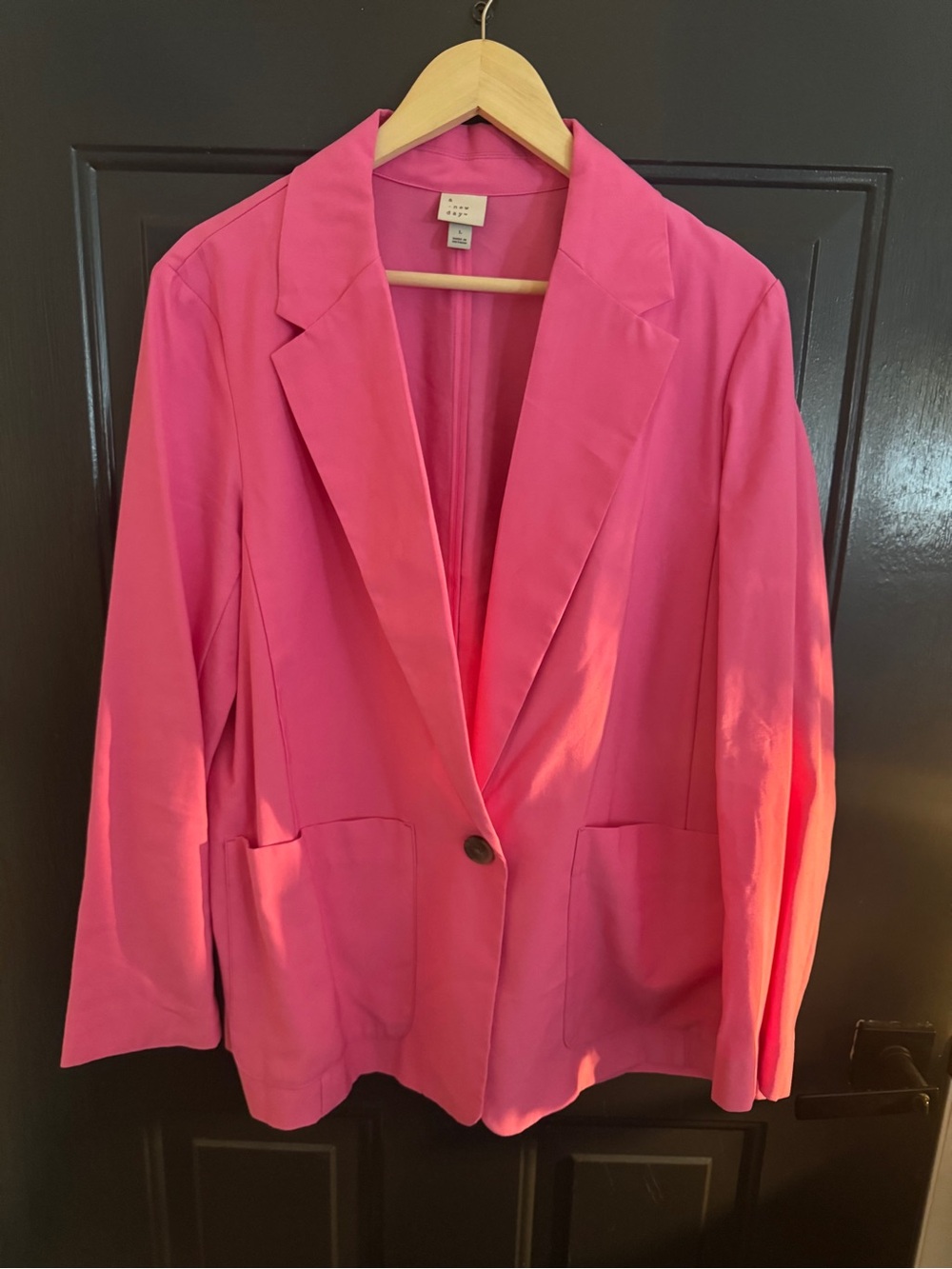 a new day Hot Pink Single-Button Blazer